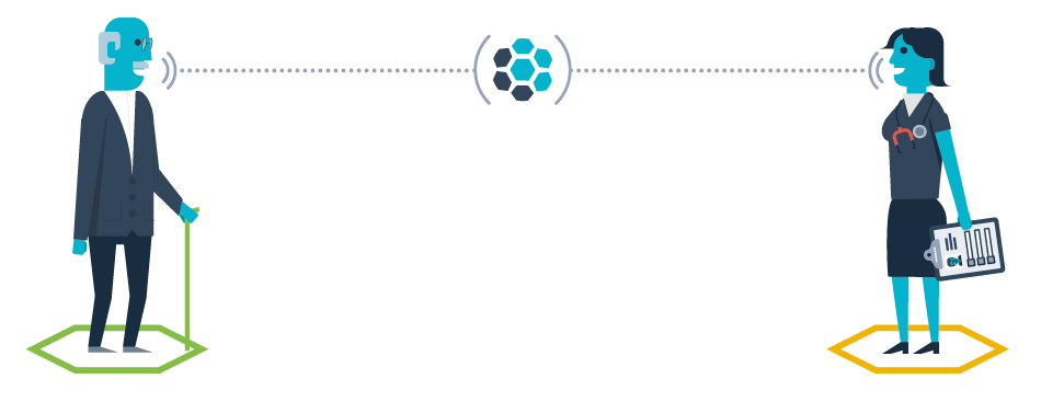 patient link service communicating with provider link service